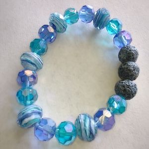 Handmade Aromatherapy Lava Stone Beaded Bracelet